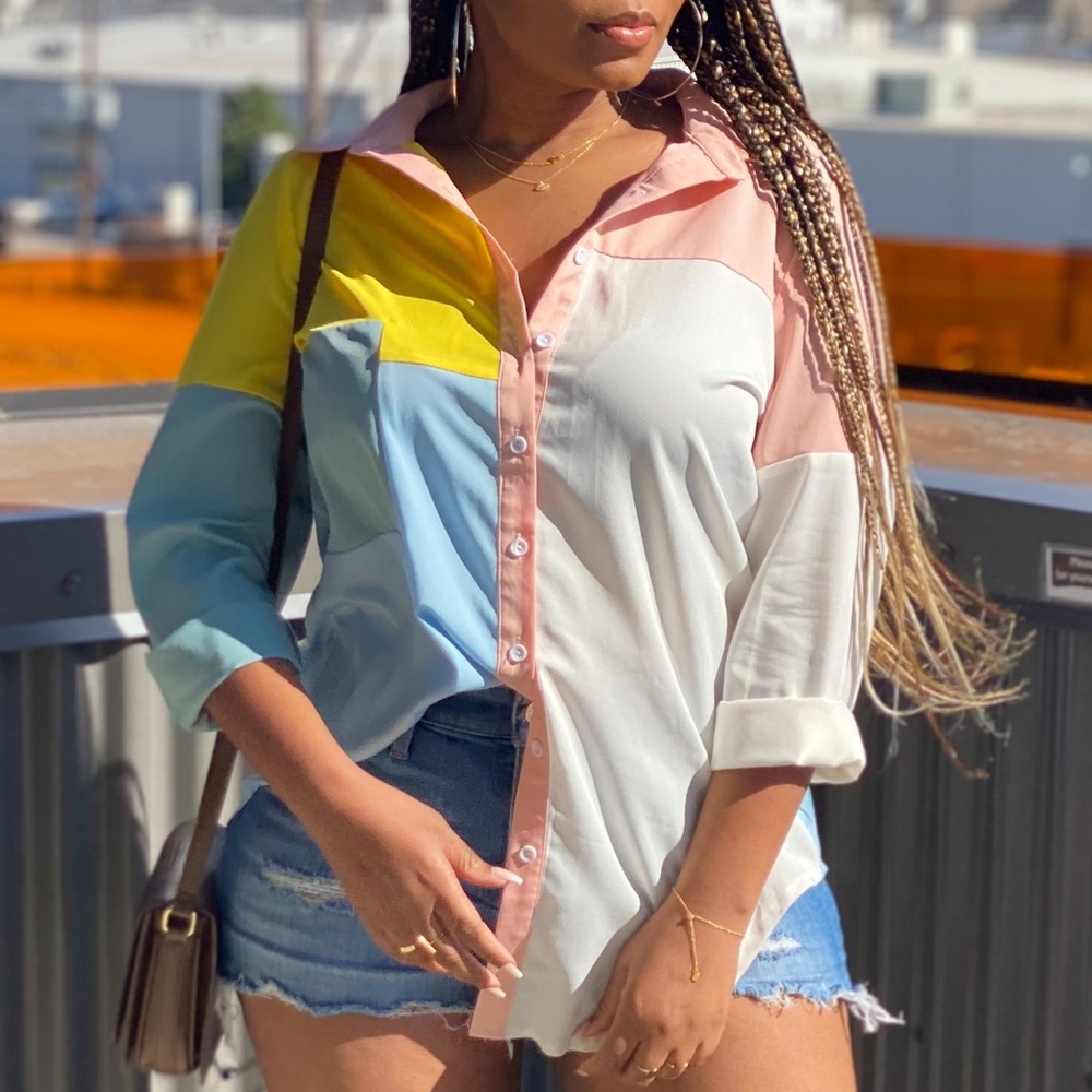 Colorblock Blouse - Picture 4 of 4